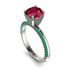 Classic Ruby Ring With A Twist - Leilani No. 27