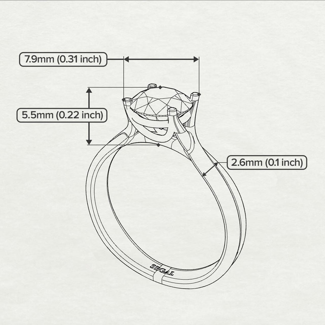 Solitaire Twist Shank Emerald Ring - Eleanor No. 6