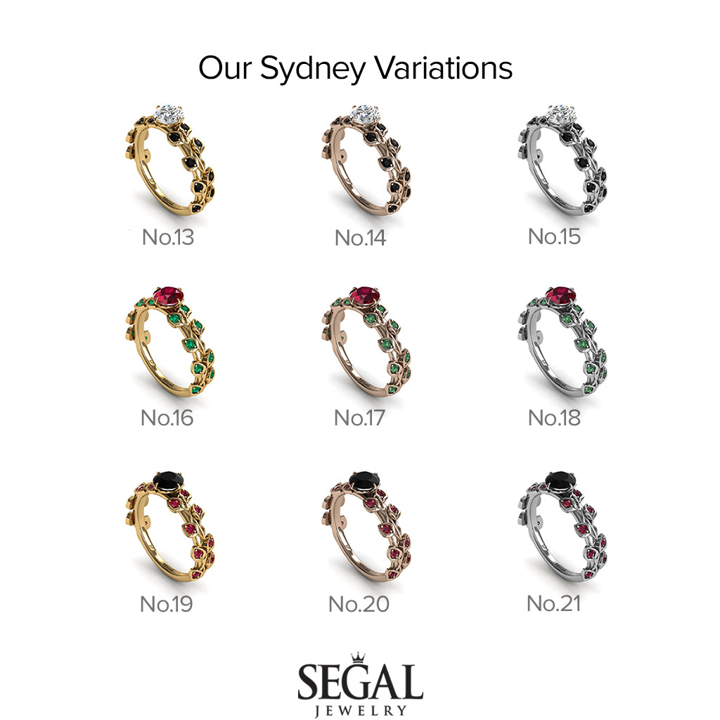 Leaves All Around Ruby Ring- Sydney no. 17