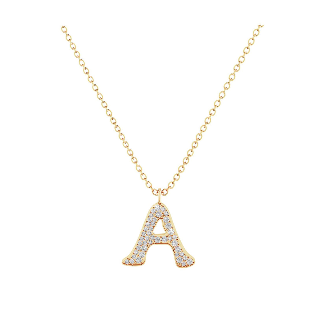 A - Letter Name Necklace Initial Necklace