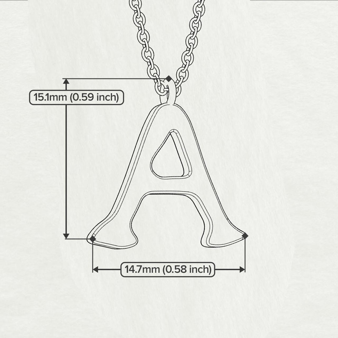 A - Letter Name Necklace Initial Necklace