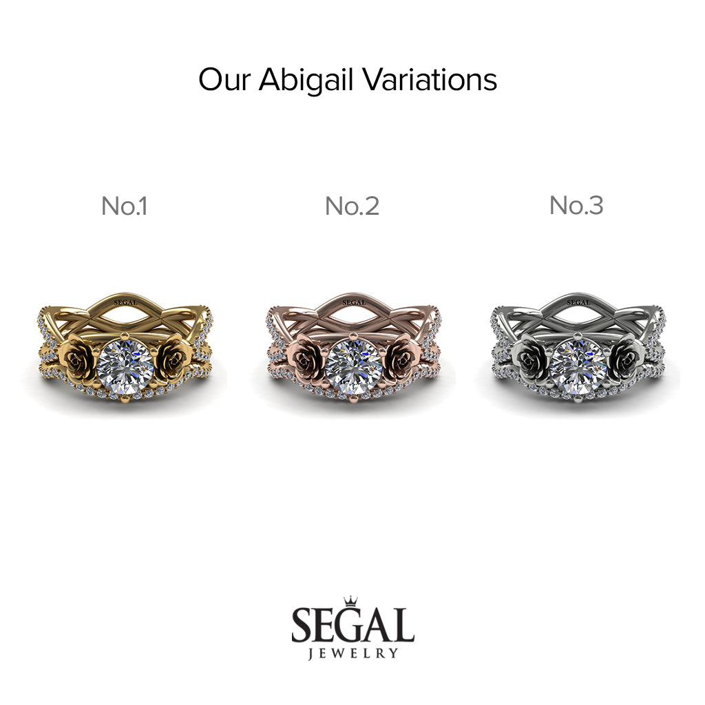 The Rose Power Bridal Set Diamond Ring- Abigail no. 3