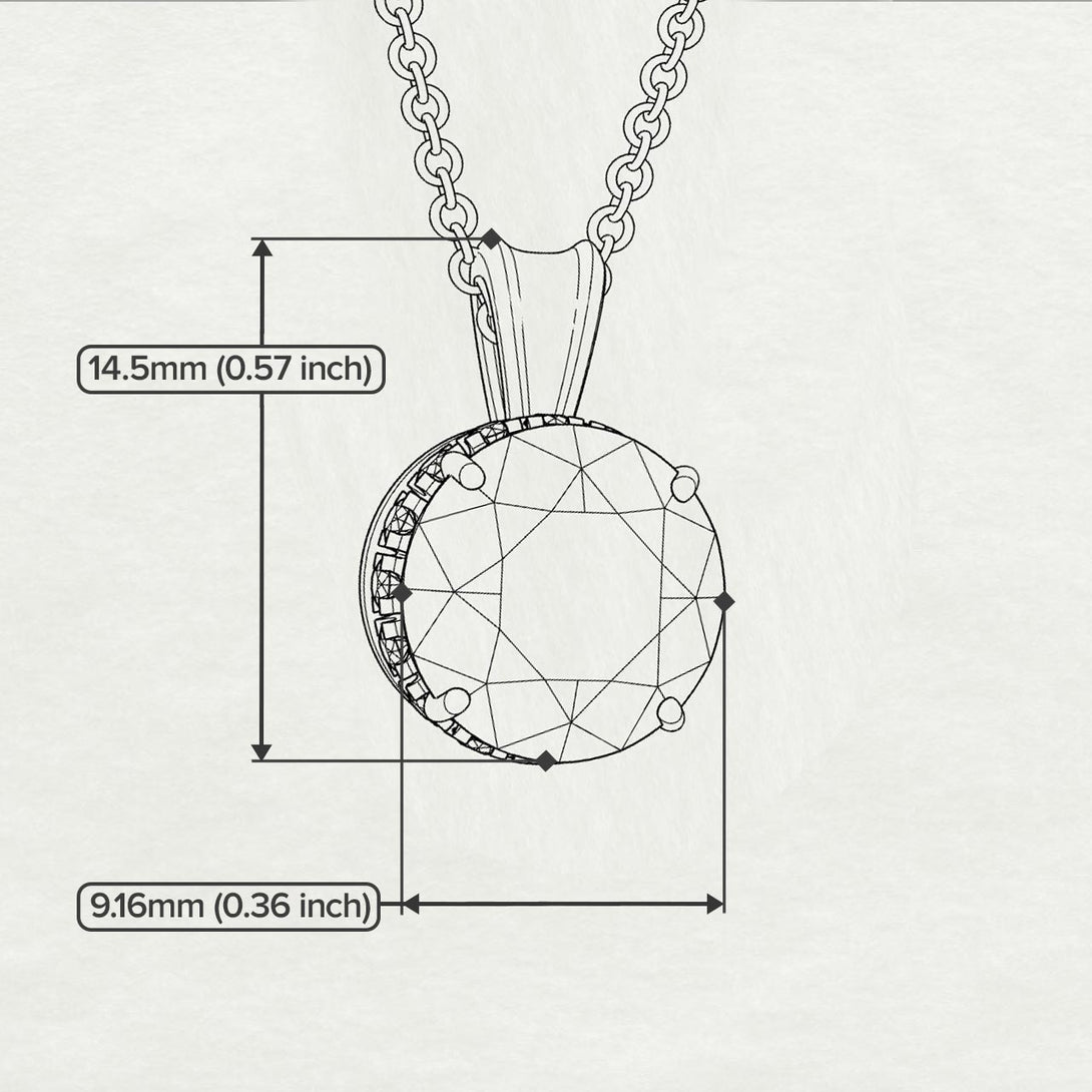 Diamond Necklace With Hidden Halo - Adaline No. 46