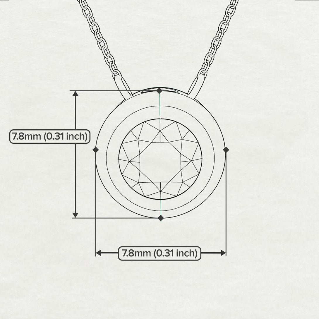 Bezel Black Diamond Pendant - Adelaide No. 8