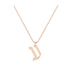 Ain - Hebrew Alef-Bet letter diamond Necklace - Ain letter