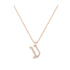Ain - Hebrew Alef-Bet letter diamond Necklace - Ain letter