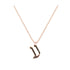Ain - Hebrew Alef-Bet letter diamond Necklace - Ain letter