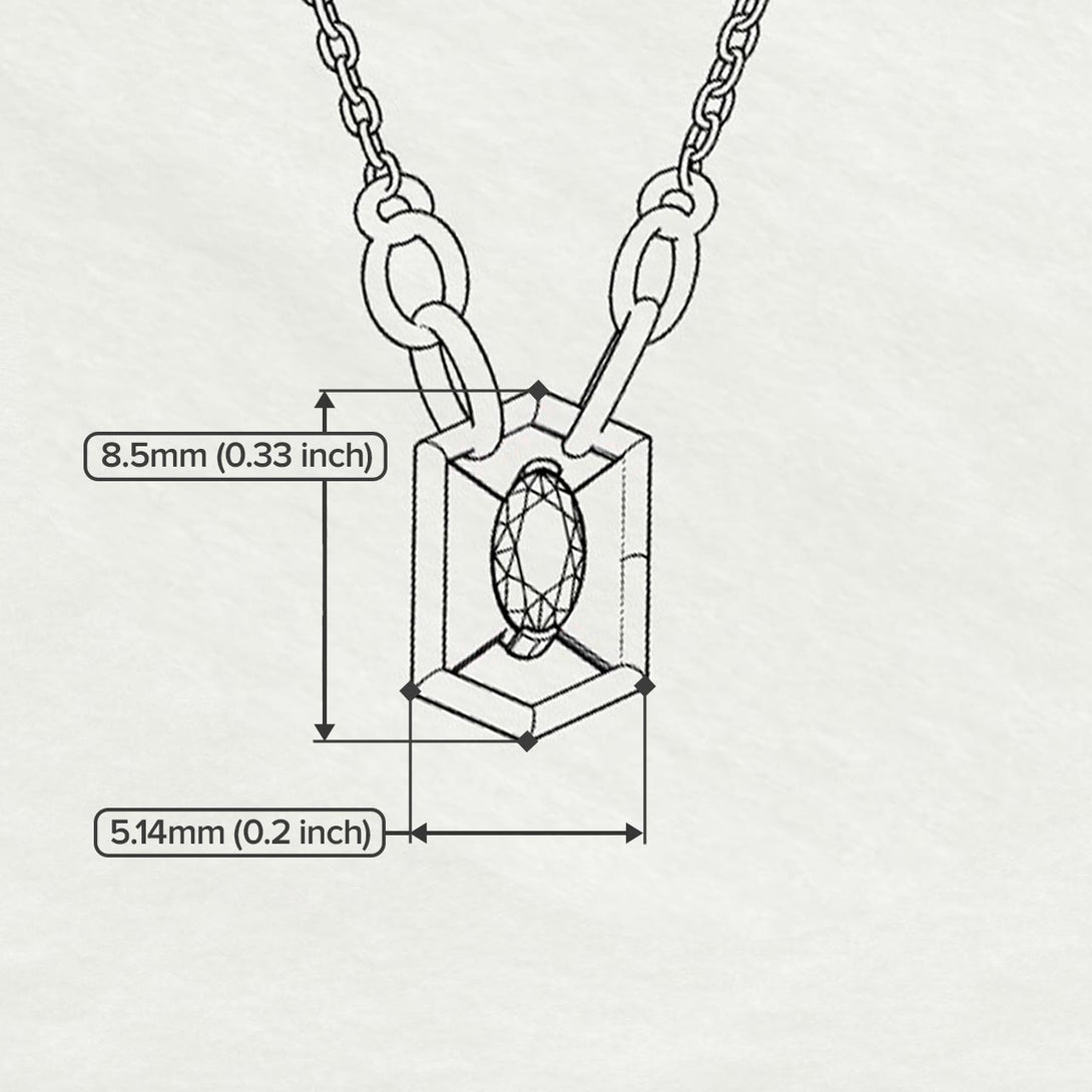 Marquise Black Diamond Geometrical Necklace - Aleena No. 9