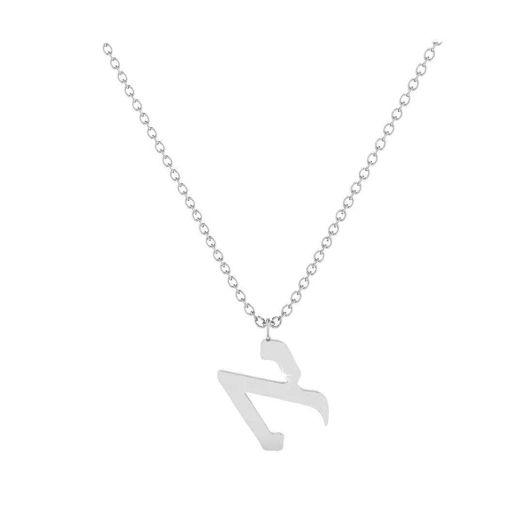 Alef - Hebrew Alef-Bet letter diamond Necklace - A letter