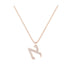 Alef - Hebrew Alef-Bet letter diamond Necklace - A letter