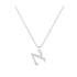 Alef - Hebrew Alef-Bet letter diamond Necklace - A letter