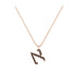 Alef - Hebrew Alef-Bet letter diamond Necklace - A letter