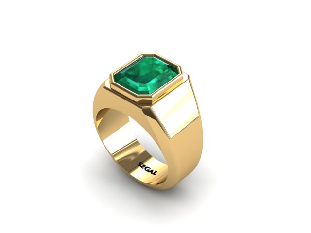 Alex's Custom Pinkie emerald Ring For Men