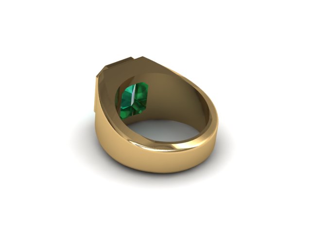 Alex's Custom Pinkie emerald Ring For Men