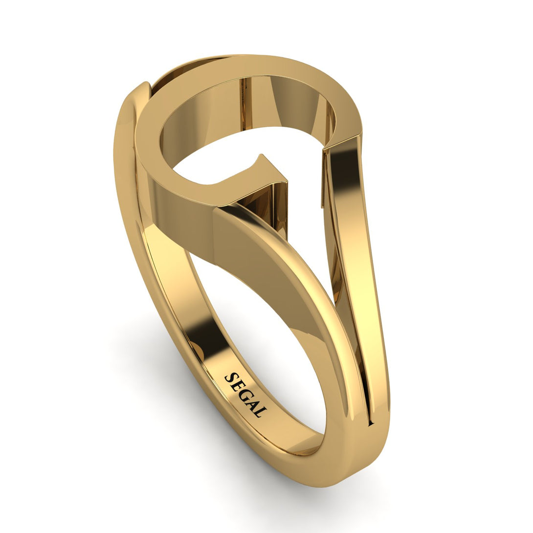 Gold Initial G Ring