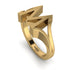 Gold Initial M Ring