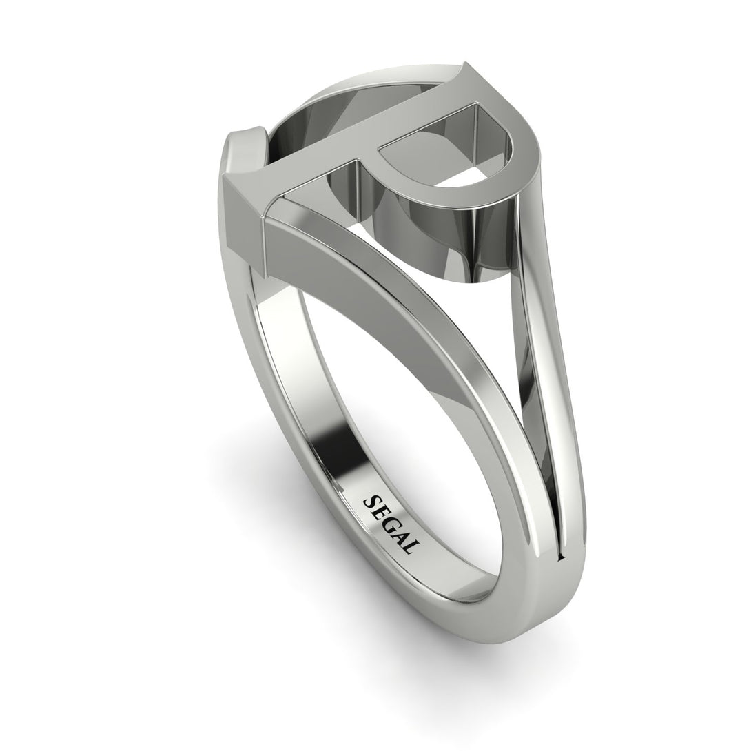 Gold Initial P Ring