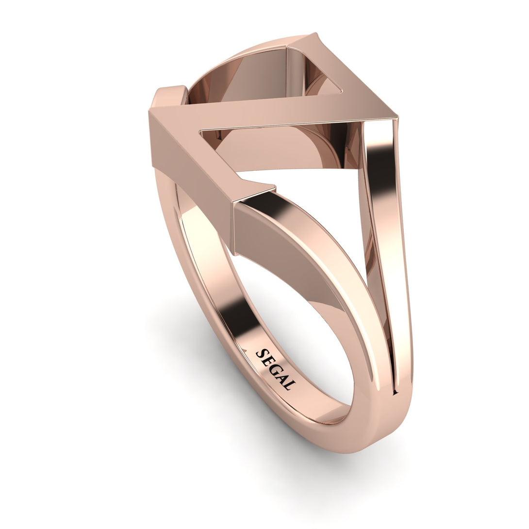 Gold Initial Z Ring