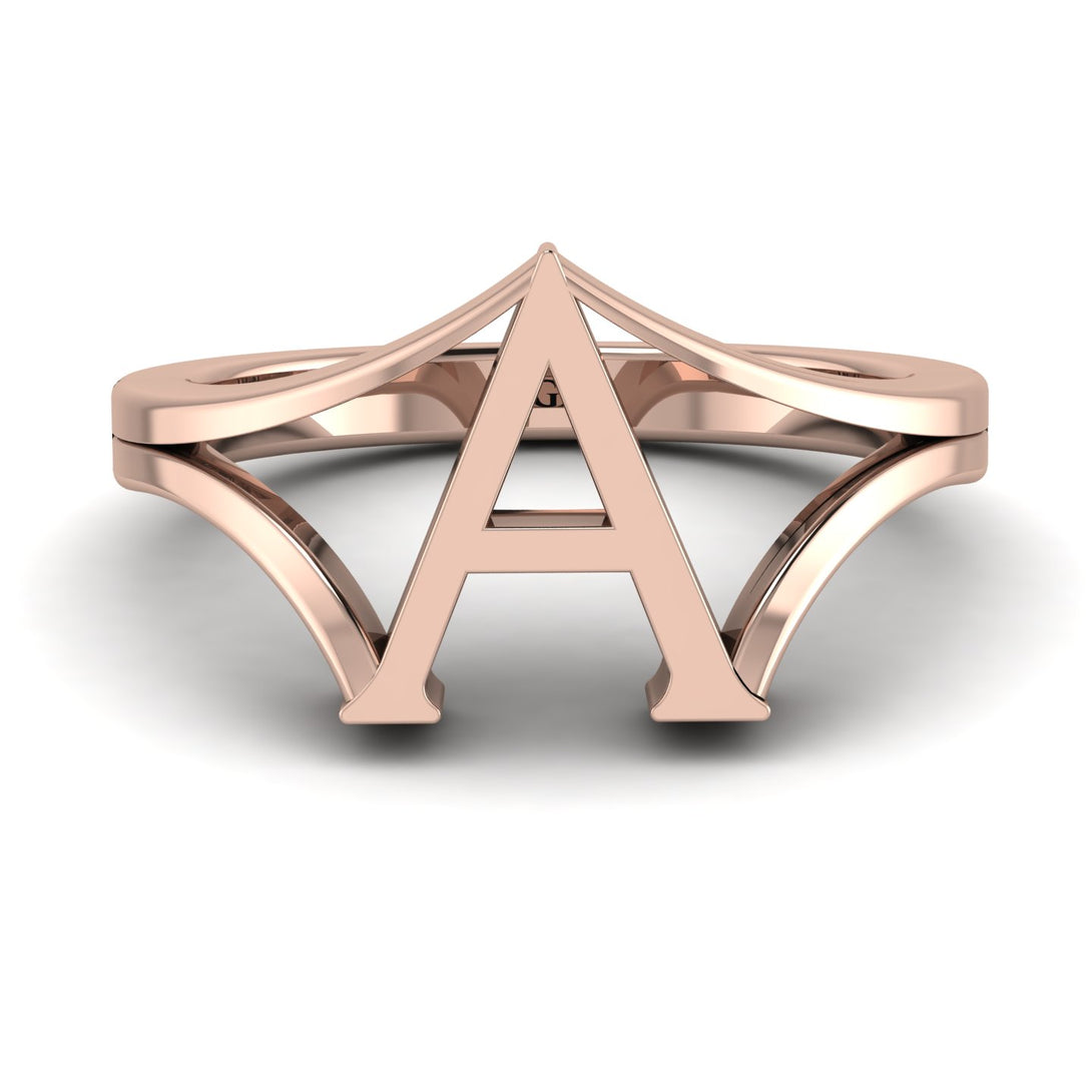 Gold Initial A Ring