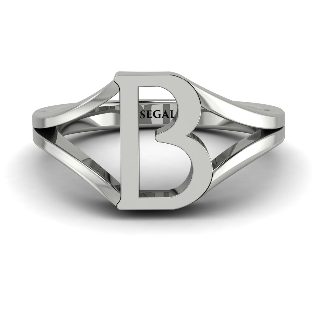 Gold Initial B Ring