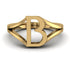 Gold Initial B Ring