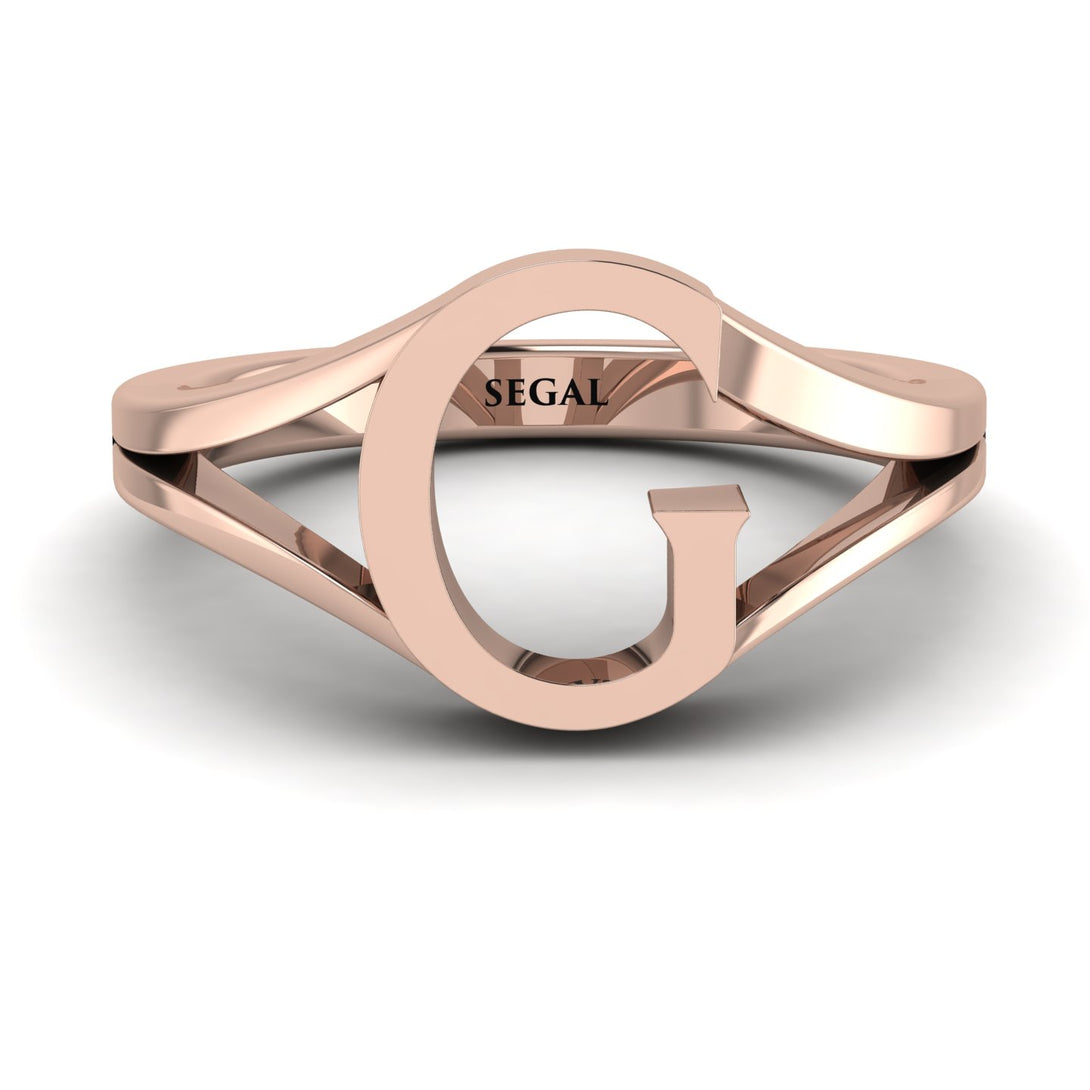 Gold Initial G Ring