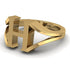 Gold Initial H Ring
