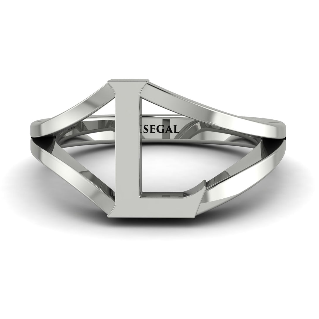 Gold Initial L Ring
