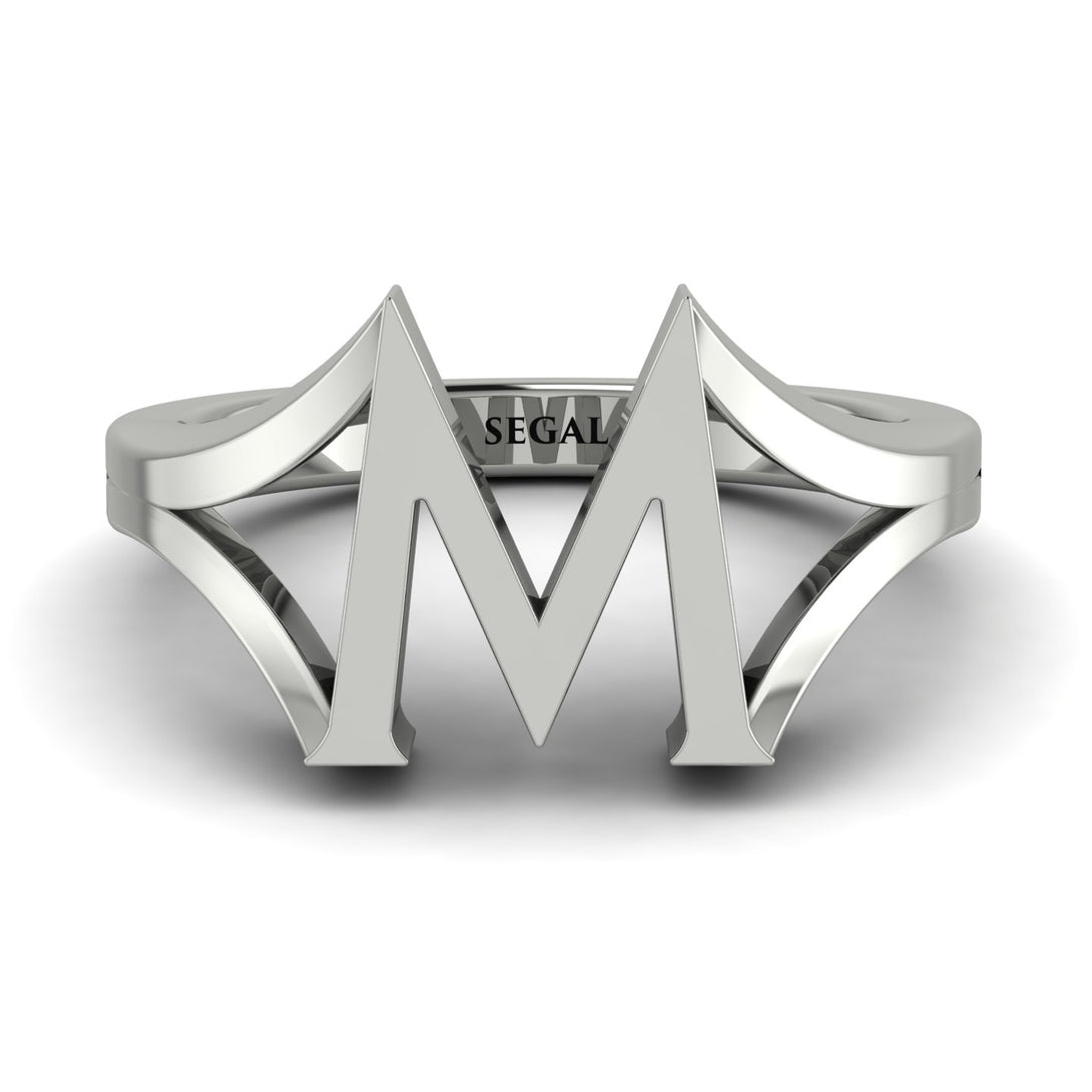 Gold Initial M Ring