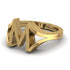 Gold Initial M Ring
