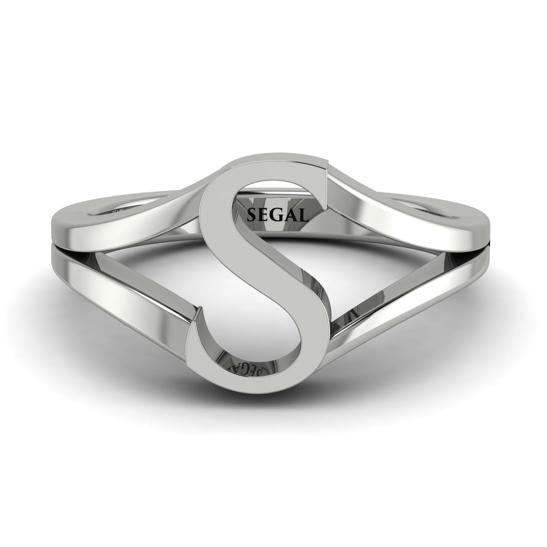 Gold Initial S Ring