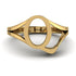 Gold Initial Q Ring