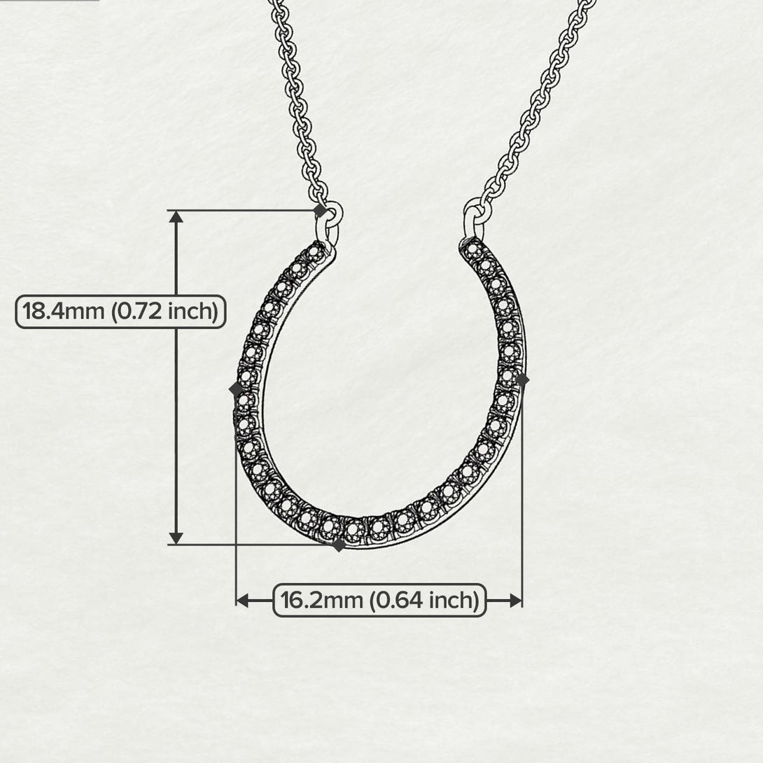 Horseshoe Black Diamond Necklace - Amira No. 7