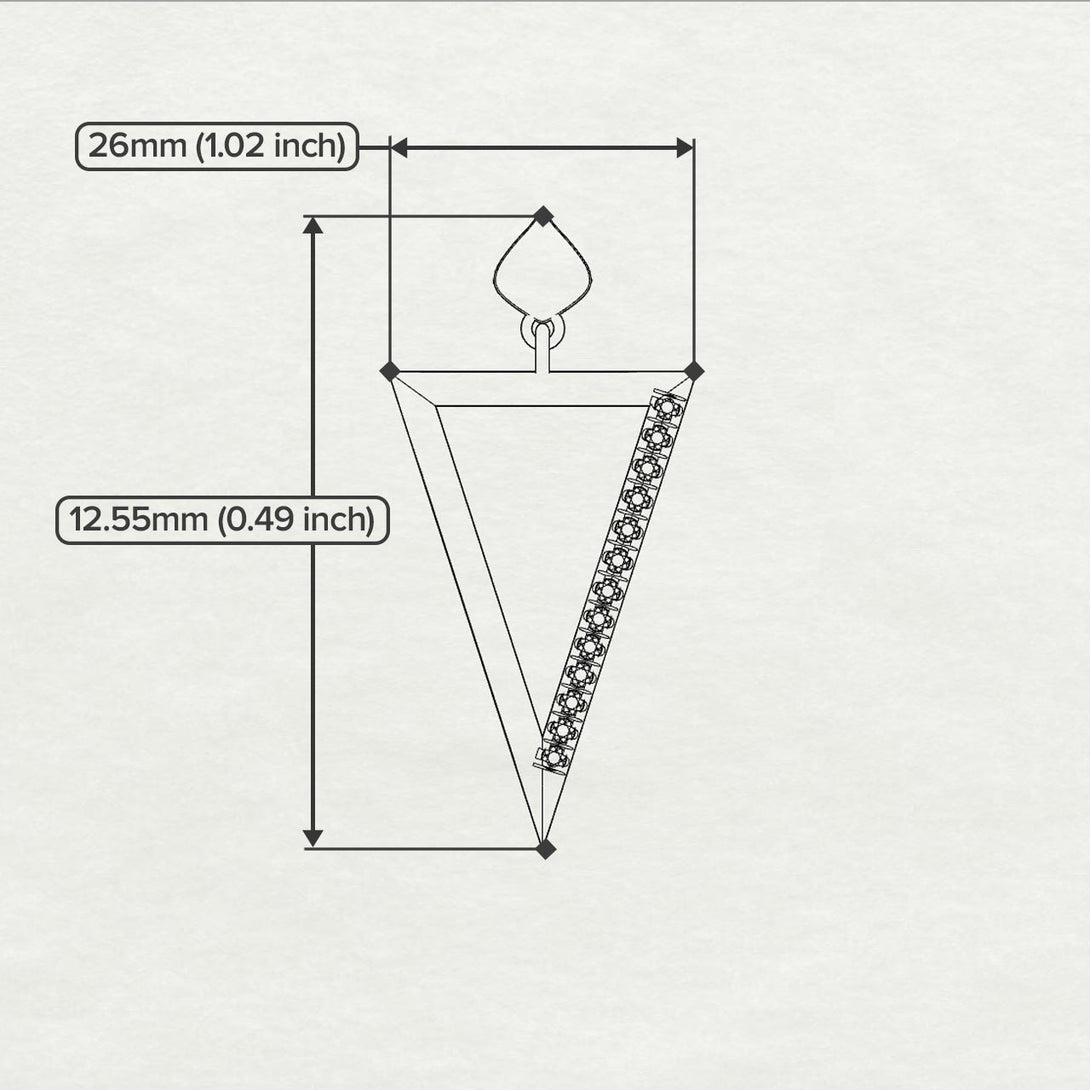 Triangle Diamond Stud Earrings - Amiyah No. 3