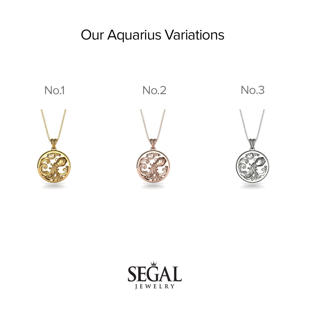 Elegant Zodiac Pendant - Aquarius No. 1