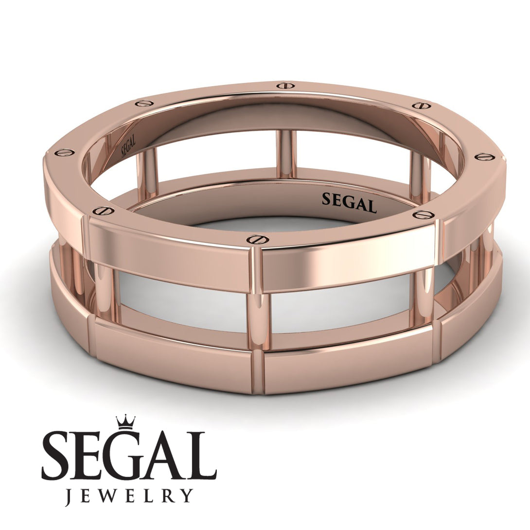 Architectural Minimalist Wedding Band - James No. 2