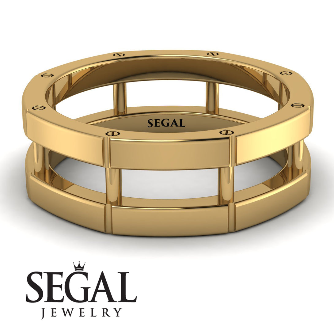 Architectural Minimalist Wedding Band - James No. 1