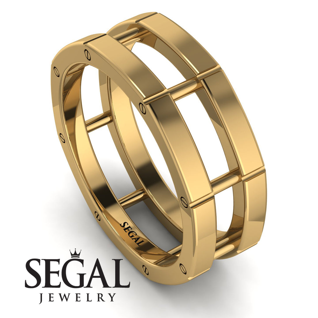 Architectural Minimalist Wedding Band - James No. 1
