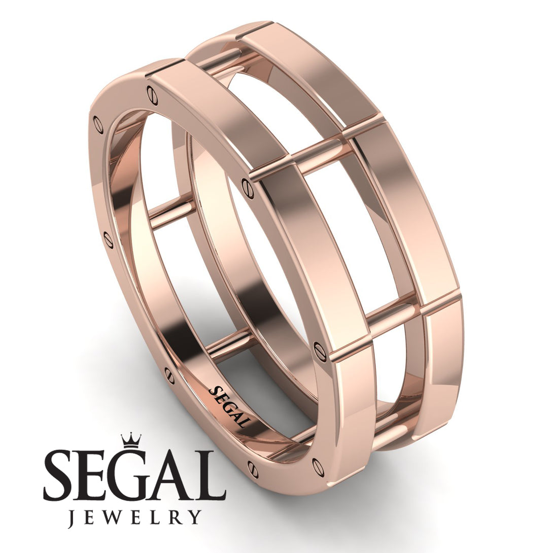 Architectural Minimalist Wedding Band - James No. 2