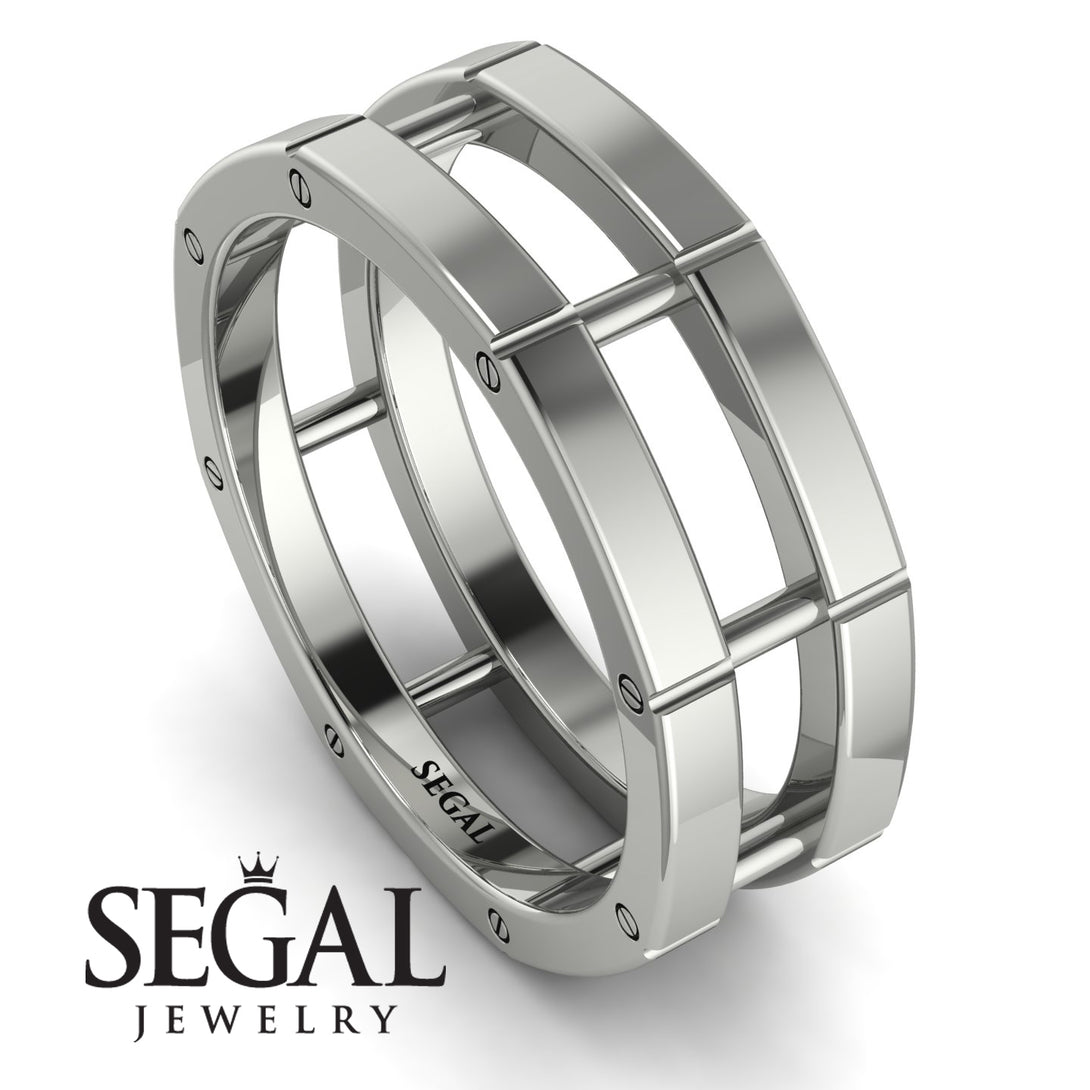 Architectural Minimalist Wedding Band - James No. 3