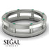 Architectural Hidden Emerald Wedding Band - Noah No. 6 image 6