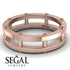Architectural Hidden Ruby Wedding Band - Noah No. 11