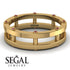 Architectural Hidden Ruby Wedding Band - Noah No. 10