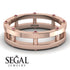 Architectural Hidden Ruby Wedding Band - Noah No. 11 image 2