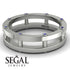 Architectural Hidden Sapphire Wedding Band - Noah No. 15 image 6