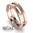 Architectural Hidden Sapphire Wedding Band - Noah No. 14 image 3