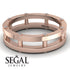 Architectural Hidden Diamond Wedding Band - Noah No. 2 image 6