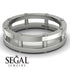 Architectural Hidden Diamond Wedding Band - Noah No. 3 image 6