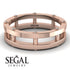 Architectural Hidden Diamond Wedding Band - Noah No. 2 image 2