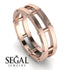 Architectural Hidden Diamond Wedding Band - Noah No. 2 image 3